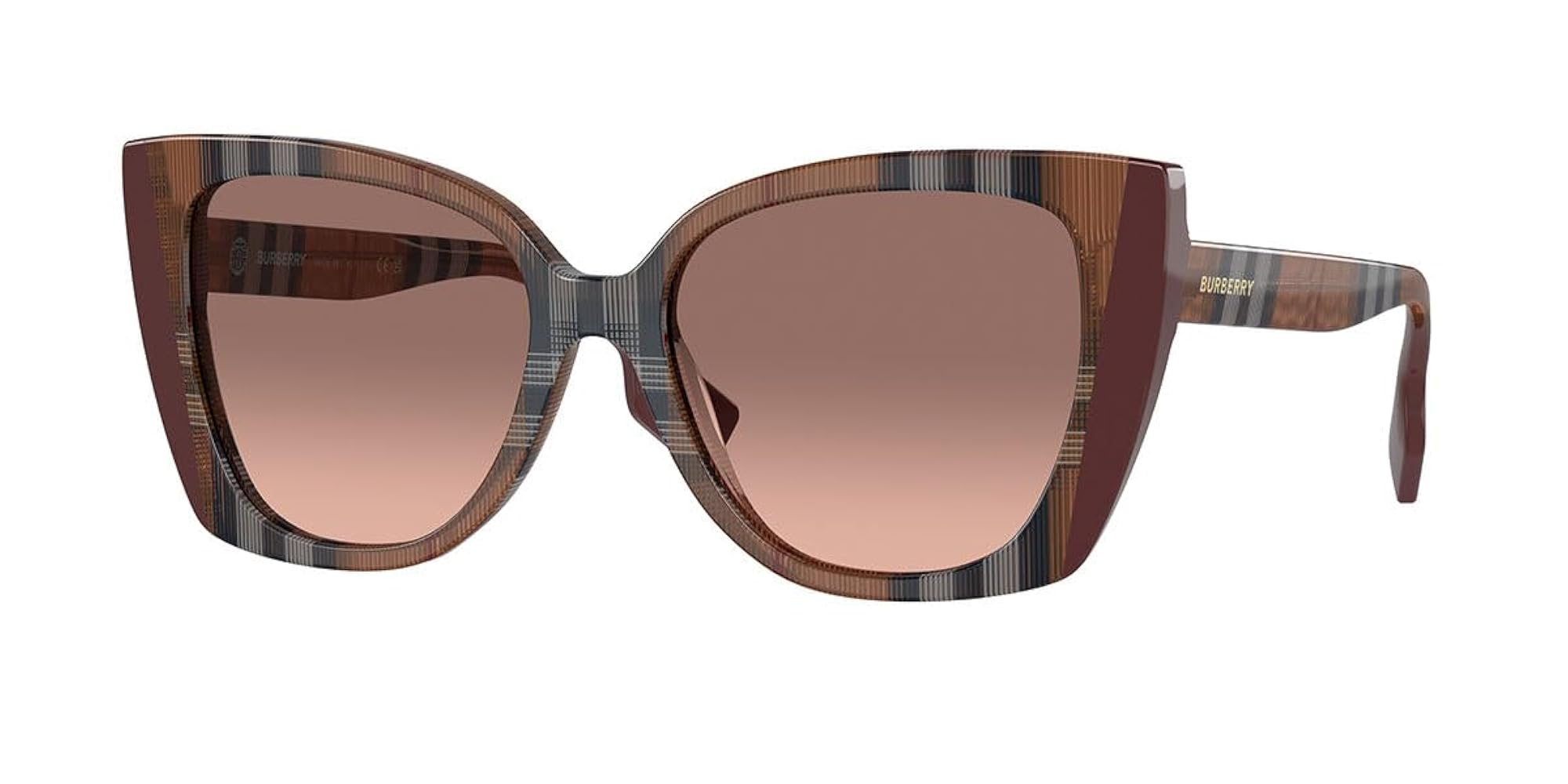 小物 Burberry Sunglasses Brown Gradient Check Amazon.com: BURBERRY Sunglasses BE 4323 400513 Caroll Check